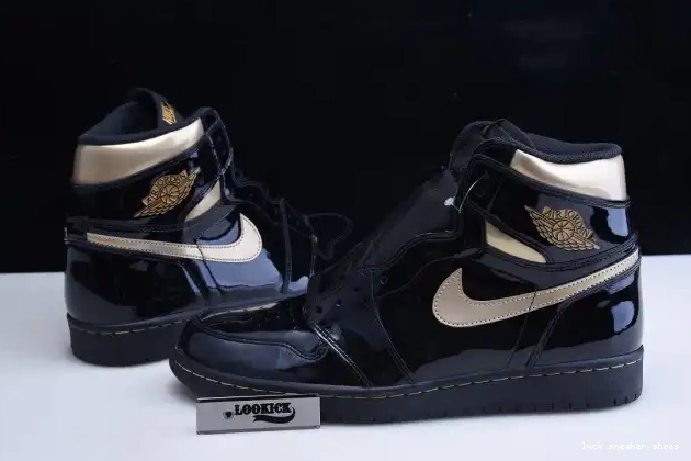 Reps LUCY 555088-032 AIR (2020) METALLIC GOLD RETRO 1 JORDAN BLACK HIGH 0607